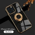 thumbnail image 1 of SaniMore Case for iPhone 13 Pro Max 6.7" 2021, Shockproof TPU Backplane + Eletric Plating Border 360 Degree Rotating Ring Stand Magnetic Car Mount Anti-drop Heavy Duty ProtectIve Case, Black, 1 of 10