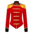 thumbnail image 4 of iixpin Womens Circus Ringmaster Jacket Costume Velvet Victorian Coat Ringleader Christmas Outfit Red L, 4 of 7