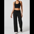 thumbnail image 4 of Pantalones de Pijama con Cordón para Mujer, Pierna , Informales, Cómodos, para Descansar y Hacer Yoga Negro L, 4 of 8