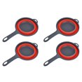 thumbnail image 4 of 4PCS Collapsible Colander Strainer Round with Handle Hanging Hole for Pasta Vegetables FruitsRed, 4 of 4