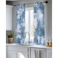 thumbnail image 5 of Modern Blue Sheer Curtains 39 Inch Length 2 Panels Set for Living Room/Bedroom, Vintage Abstract Art Contemporary Kitchen Curtains Grommet Semi-Sheer Curtains Drapes Window Treatments 27.5"x39"x2, 5 of 7