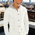 thumbnail image 5 of QSXADF Men's Shirt Jacket Casual Hooded Long Sleeve Button Down Pocketed Relaxed Coat, 5 of 6