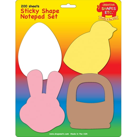 SHAPES ETC. Sticky Notepad Set - Easter