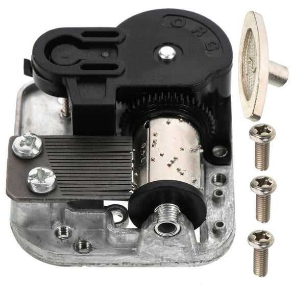 HONMEET Replacement Plated Silver Music Box Mechanism for DIY Wind Up Hand Crank Movements