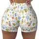 thumbnail image 2 of Balery Cactus Plants Pantalones cortos de entrenamiento estampados para mujer, sin costuras, ajustados, para gimnasio, yoga, correr, deportes, ejercicio activo, fitness.-X-Large, 2 of 8