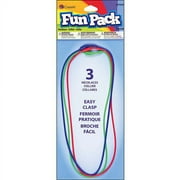 Fun Pack Easy Clasp Rubber Necklaces 16" 3/Pkg-Blue, Red & Green, Pk 6, Cousin