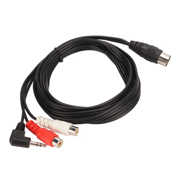 5 Pin To 2 And 3.5mm Adapter Cable, Plug And Play Multipurpose Accurate Workmanship Connection Cable For Stereo Systems For HiFi Equipment