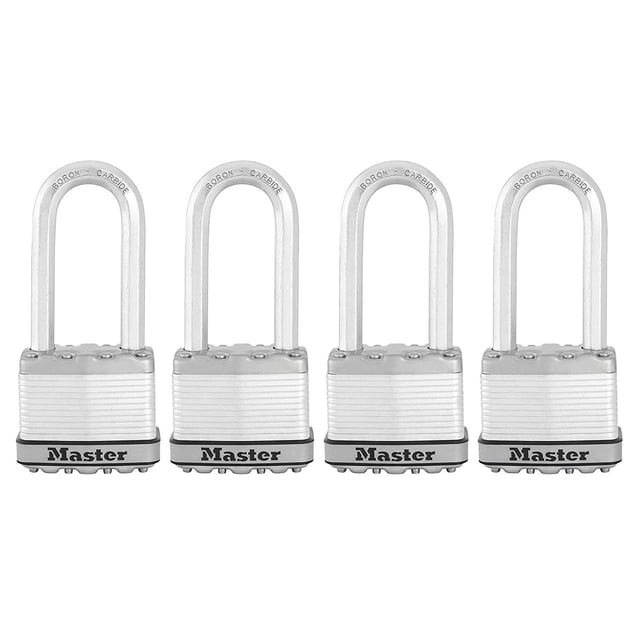 Candado Master Lock Magnum Acero Laminado 2 Pulgadas Wide Paquete de 4 Llaves Iguales