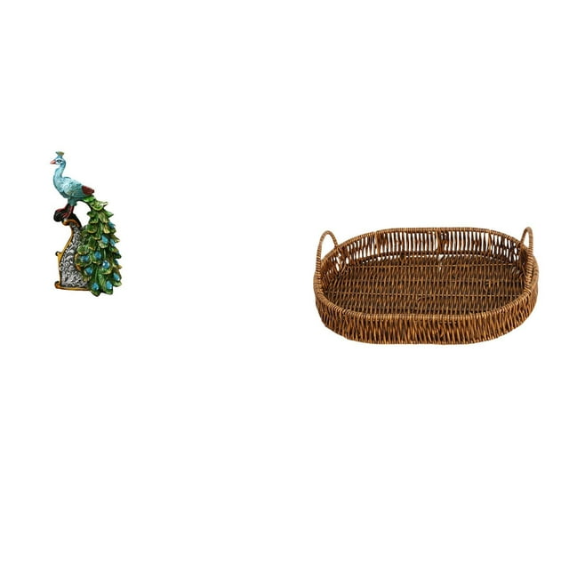 Elegante colección de esculturas de y cestas de mimbre tejidas para dormitorio, oficina, sala de estar, organizador de cocina, decoración de