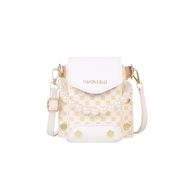 Bolso Hombro Coreano para Mujer Informal Tendencia Callejera Bolsos Perlas A La Cruzado Compras