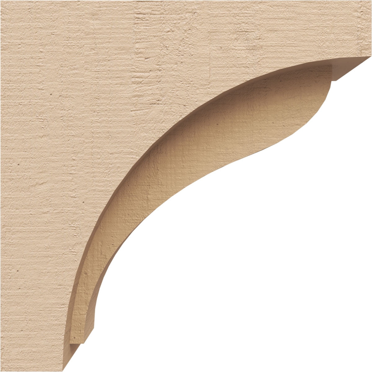4"W x 8"D x 8"H Classic Helena Rough Cedar Woodgrain TimberThane Corbel, Primed Tan