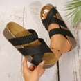 thumbnail image 3 of Women Woven Cross Thick Bottom Sandals Casual Beach Slippers 2026, 3 of 10