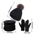 thumbnail image 2 of Winter Hat Scarf Gloves Set for Women – Stylish 3-Piece Thermal Accessories with Touchscreen Fingers, Cozy Warmth & Versatile For Outdoor & Holiday Wear, 2 of 5
