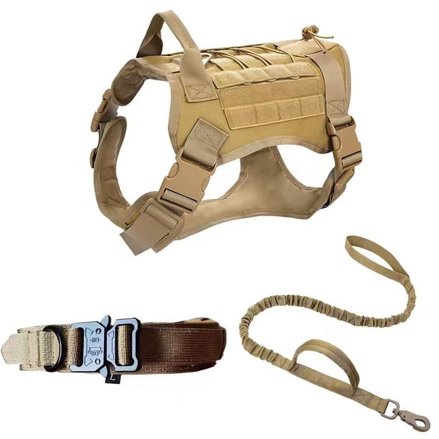 Collar táctico para perro, correa táctica para el pecho y la espalda, correa para perro grande, collar táctico para perro