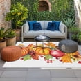 thumbnail image 2 of Fall Pumpkins Outdoor Rug for Patio/Deck/Porch, Non-Slip Large Area Rug 5 x 8 Ft, Thanksgiving Sunflowers Maple Country Fruit Indoor Outdoor Rugs Washable Area Rugs, Camping Rug Carpet Runner, 2 of 8