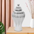 thumbnail image 4 of Modern Ginger Jar Storage Vase With Lid Decorative Tabletop Collectible Large Capacity Home Decor Ceramic Decorative Jars Ginger Jars, 4 of 6