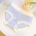 thumbnail image 2 of NAISIBABY Big Girls Cotton Brief, Breathable Super Soft Mid-Waist Underwear Blue 9-16T, 2 of 4