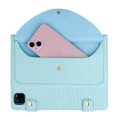 thumbnail image 5 of for iPad Pro 11" (M4) 2024 Crossbody Case, PU Leather Flip Cover with Card Holder Zipper Pocket Flip Stand Shoulder Strap Pen Slot, Envelope Design Tablet Case for iPad Pro 11" (M4) 2024, Blue, 5 of 11