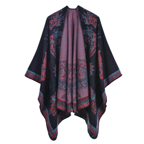 Nueva Moda Invierno Cálido Ponchos A Cuadros Capas Para Mujeres Chales Gruesos Envolturas Simulación Cachemira Acolchado Siesta Manta Inevent AP007116-09