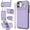 Purple, variant on ShellTech Phone Case for iPhone 12/12 pro case with Strap Wallet for Women with Card Holder,Rosegold