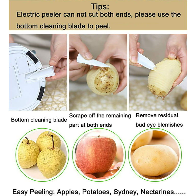 Electric Fruit Apple Potato Peeler Slicer Automatic Peeling