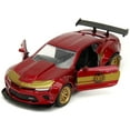 thumbnail image 3 of 2016 Chevrolet Camaro Red Metallic and Gold and Iron Man Diecast Figure "The Avengers" 1/32 Diecast Model Car by Jada, 3 of 13