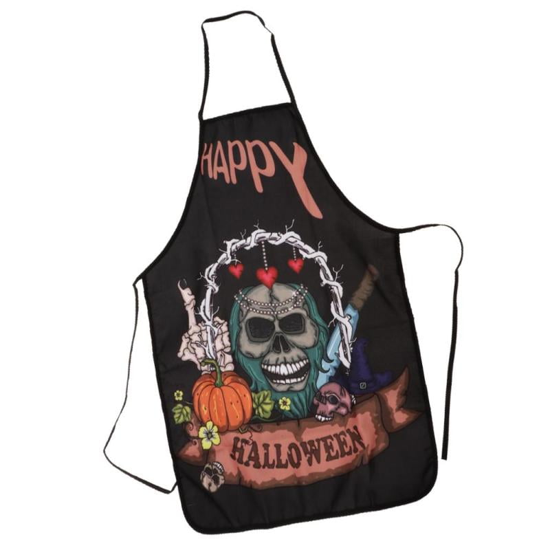 waiter apron Halloween silly charcters in cars witch skeleton waitress 