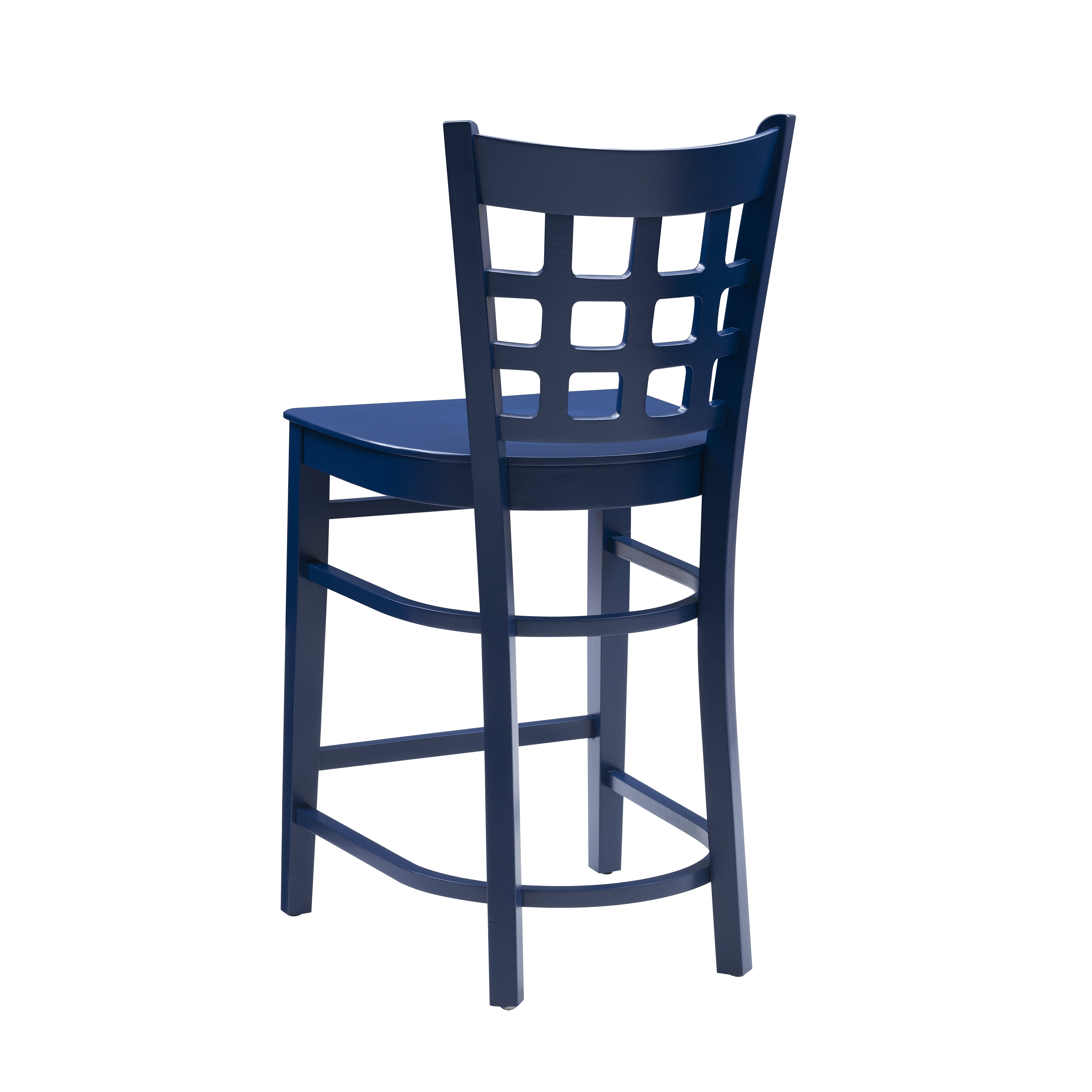 Linon Neville 24" Indoor Wood Counter Stool, Set of 2, Navy
