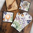 thumbnail image 5 of Pioneer Flower Kitchen Oven Mitt and Pot Holder Sets 4 Pcs for Baking, Cooking and Grilling, Heat Resistant Up To 392 °F, 5 of 7
