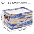 thumbnail image 4 of Palm Trees Rivers Mountains Square Storage Bins with Handles Collapsible Containing Box 1 Pack, 4 of 9