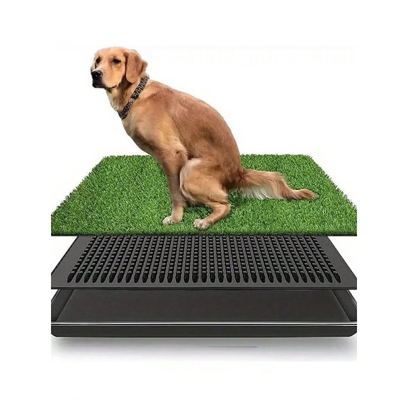 Artificial Grass Dog Potty Mat, Indoor/Outdoor Pet Training Toilet, Easy to Clean, Multicolor, 1 Pack