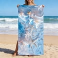 thumbnail image 5 of AZXY Coastal Starfish Beach Towel, Microfiber Seashell Print Quick Dry Absorbent Towel, Large Soft Towel for Pool, Gym, Summer Outdoor, 5 of 7