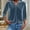 Blue, variant on HLKJKLS Long Sleeve Shirts For Women Velvet Three Quarter Sleeve Single Breasted Loose Base Layer Top Polyester Spandex Green S-Xxl