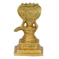 thumbnail image 2 of Nexplora Industries Pvt. Ltd. Brass Shivling with Sheshnag Showpiece for Pooja Shiva Lingam Statue, Height 13 cm, Gold Antique, 1 Piece, 2 of 3