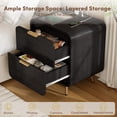 thumbnail image 6 of LGHM Set of 2 Nightstands with Charging Station, 2-Drawer Bedside Tables with USB & Type-C Ports, Mid-Century Modern End Tables for Bedroom, Black, 6 of 13