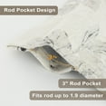 thumbnail image 3 of DriftAway Floral Pencil Sketch Lined Thermal Insulated Window Curtain Valance Rod Pocket 52 Inch 18 Inch Plus 2 Inch Header Linen Gray Soft White 1 Pack, 3 of 8