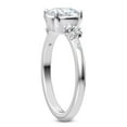 thumbnail image 2 of Eloya Jewel 2.02 Ct Engagement Ring - Cushion Cut Moissanite - 14K White Gold Plated Ring for Women - Solitaire with Accent Anniversary Ring - Wedding Gift for Women's - Prong Set Ring, 2 of 3