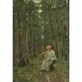 thumbnail image 3 of Ion Andreescu 14x18 Black Modern Framed Museum Art Print Titled - Woman in the Forest (1880), 3 of 5