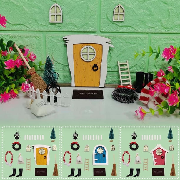 Fiudx Ofertas Y Liquidación Mini Casa De Muñecas Decoración Navideña Escena Navideña En Miniatura Casa De Muñecas Conjunto De Navidad