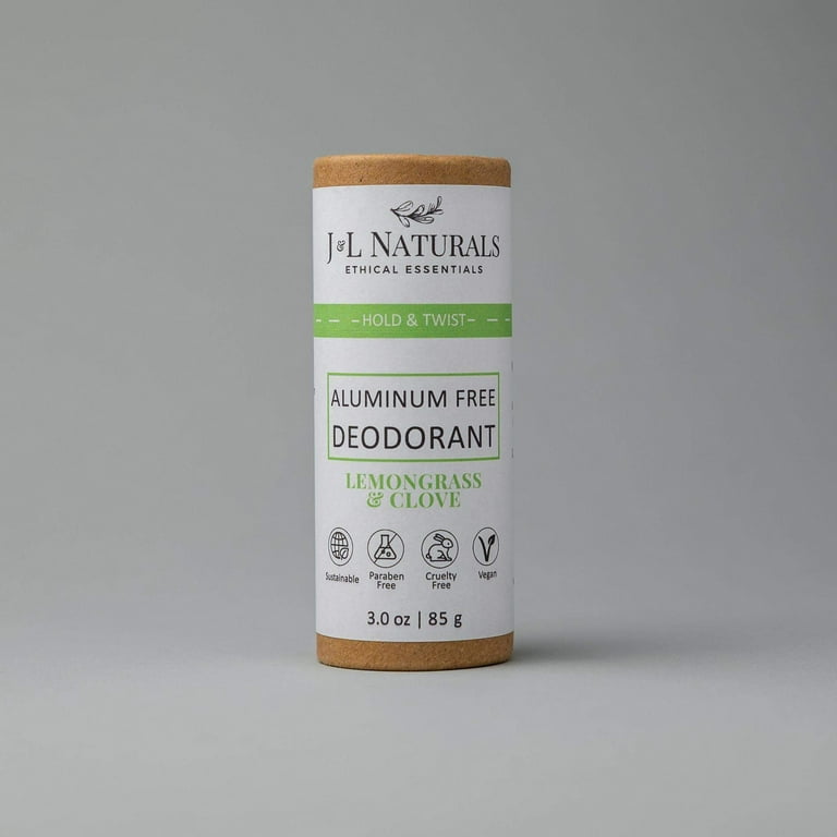 J&L Naturals Aluminum-Free Deodorant - Lemongrass & Clove - Vegan