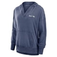 thumbnail image 2 of Women's Fanatics  Heather College Navy Seattle Seahawks Initiative Snow Wash French Terry V-Neck Pullover Hoodie, 2 of 3