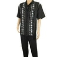 thumbnail image 4 of Men Silversilk 2pc Walking Leisure Matching Suit Italian Woven Knits 71032 Black, 4 of 6