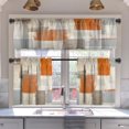 thumbnail image 1 of Beige Blackout Kitchen Curtains Tiers and Valances Set 3 Piece for Windows Orange Kitchen Window Curtains Set,Modern Abstract Art Valances for Living Room(36" Tiers Set), 1 of 5