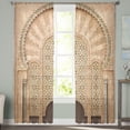 thumbnail image 4 of Yellow Wall Gate Morocco Sheer Curtain for Bedroom Tulle Voile Curtain for Kitchen Living Room r Window Treatment, 4 of 6