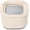 Cream, variant on Caraway Mini Square Food Storage Container - 1.75 Cup Glass Storage Container for Food - Ceramic-Coated Glass - Air Release Technology - Compact & Stackable Design - Navy