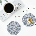 thumbnail image 5 of Pofeuu Lilies Flowers Print Leather Coasters Set of 6, Round Cups Mugs Mat Pad for Home Kitchen Heat Resistant Drink Coasters,Octagon, 5 of 7