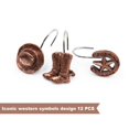 thumbnail image 3 of 12x Western Cowboy Farmhouse Shower Curtain Hooks Rings Decorative Hooks Hanger, 3 of 7
