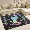 thumbnail image 2 of Coolnut Lightweight Soft Area Rugs, 80 x 58 inch（6'8" x 4'10"） Holographic Unicorn Floor Mat for Kids Playing Room Hardwood Floor Living Room Nursery Rugs, 2 of 6