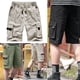 thumbnail image 5 of Pantalones cortos cargo para hombre, cintura elástica, corte relajado, pantalones cortos de trabajo informales de algodón para verano, 5 of 5