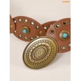 thumbnail image 4 of WHIPPY Women's Western Belt for Dresses Cowgirl Country Wide Belts Vintage Leather Belt for Jeans, 4 of 6